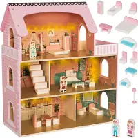 Kruzzel 26364 Wooden Dollhouse