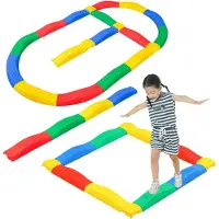 Leantoys Lean Toys Jutiminis Balansas Sujungiamų Takelių Rinkinys 16 Dėžių + 4 Jungtys