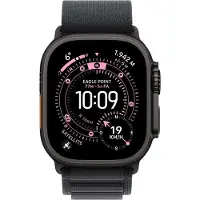 Apple Watch Ultra 3 GPS + Cellular 49mm Black Titanium Case with Black Alpine Loop - Large