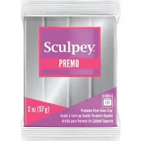 SCULPEY Polymääräinen Massa Premo Hopea - Pehmeä ja Kevyt - Ihanteellinen Koruille ja Koristeluun