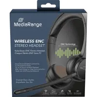 MediaRange MROS307, Langaton, Puhelut/Musiikki, 20 - 20000 Hz, 150 g, Kuulokkeet, Musta