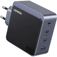 UGREEN X570 140W 4-Port GaN Fast Charger 3x USB-C 1x USB-A grau (45575)