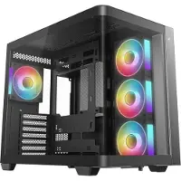 DeepCool Tietokonekotelo - - CG530U 4F - Keskikoko - Micro-ATX - 4 ARGB-tuulettimen mukana - Musta