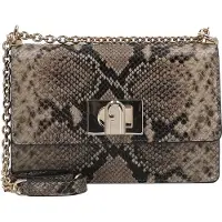 Furla for woman. BAFKACO-BX4178 Leather bag 1927 mini snake grey (OSFA), Casual, Animal Print