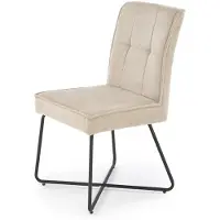 Halmar K534 beige moderni ruokatuoli – tikattu mukavuus & metallikehys