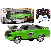 Leantoys kauko-ohjattava auto 1:18 Drift 360 valot äänet vihreä