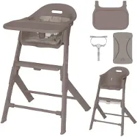 Lionelo Syöttötuoli lapsille 6–36 kk, enintään 15 kg – säädettävä jalkatuki ja tarjotin Beny Beige Taupe, Beige Taupe