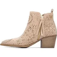 Xti for woman. 14532702-BEIGE Ankle boots 145327 beige (36), Brown, 3 to 5 cm, Zip, Casual
