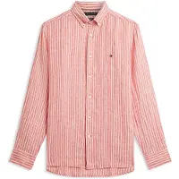 Tommy Hilfiger Linen Bengal Stripe Rf Shirt - Coral - XL