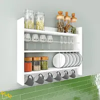 Skye Decor Moderni Keittiöhylly, Valkoinen, 85 X 15 X 65 Cm | 100 % Melamiinipinnoitettu, 18 Mm Paksu | Seinälle Kiinnitettävä Muotoilu