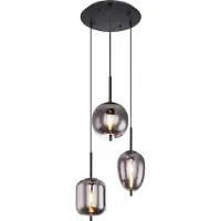 Globo Lighting Blacky 3-os riippuvalaisin
