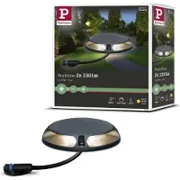 Paulmann Plug & Shine LED lattiavalaisin 93920 2x3W 93920, himmennettävä, Musta, Alumiini, Moderni
