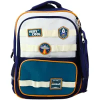 Lean Koulureppu Space Patches With Pencil Box Navy Blue 16L