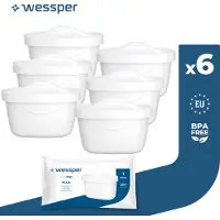 Wessper 6x vesisuodatin Aquamax Plus Korvaa Britan, Dafin, Aquaphorin