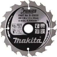 Makita 136x20x1,5 mm Z-16 pyörösahanterä