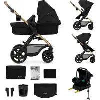 Kinderkraft MOOV 2 4-in-1 Yhdistelmävaunut, Pure Black