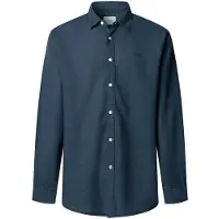 Pepe Jeans for man. PM3091192 Payton navy shirt (XXL), Casual, Linen, Long sleeve