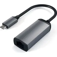 Satechi ST-TCENM USB-C to Gigabit Ethernet Adapter - Verkkosovitin, Avaruusharmaa