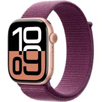Apple Watch Series 10 GPS + Cell 46 mm ruusukulta alum, luumu Sport Loop