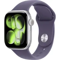 Apple Watch Series 11 GPS + Cellular 42 mm hopea alumiinikuori ja usvanvioletti urheiluranneke S