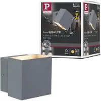 Paulmann Led ulkoseinävalaisin Cybo, Alumiini/harmaa/sinkki, Alumiini, Moderni,
