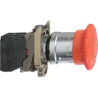 Schneider Electric ELECTRIC HÄTÄ-SEIS, HARMONY XB4, KOOTTU, METALLI, Ø40 MM, SIENIOHJAINPÄÄ, PUNAINEN, KIERTOVAPAUTUS TOIMINTO, 1XNO+2XNC (XB4BS84441)