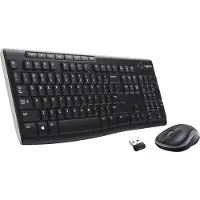 Logitech MK270 -langaton ergonominen näppäimistö ja hiiri, musta