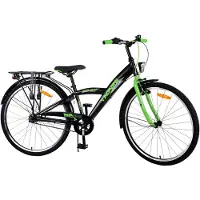Volare thombike kids -pyörä - pojat - 26 tuumaa - musta vihreä - 3 vaihdetta