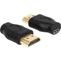 DeLOCK HDMI-sovitin 19 pin HDMI Type A Uros 19 pin micro HDMI Type D Naaras