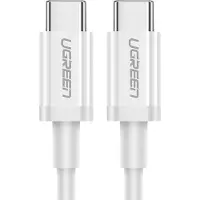 UGREEN US264 Type C - Type C Kaapeli, 60W, 1,5m (valkoinen)
