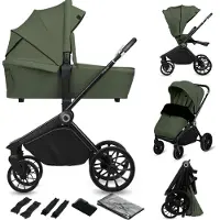 Lionelo MIKA Plus 2-in-1 Yhdistelmävaunut, Green Olive
