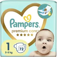 Pampers Premium Care Size 1 kertakäyttövaipat 2-5 kg 72 kpl