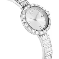 Swarovski Rannekoru - - Matrix Tennis 5677487 - Rhodium-päällysteinen metalli - Vaaleanpunaiset kristallit - Turvallinen lukko