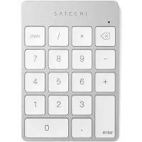 Satechi Slim Wireless Keypad - Compact Bluetooth Keyboard with Long-Lasting Battery and Aluminum Finish - Numeroryhmän - Hopea