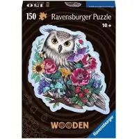Ravensburger Puinen palapeli Kukkapöllö 150 tukevaa ja luonnollista palaa, mukaan lukien 15 puista hahmoa (oikuja). Sopii yli 10-vuotiaille. 17511.