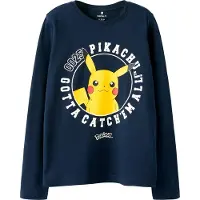 Name it Nkmvosric Pokemon Ls Top Sky - Navy - 146-152