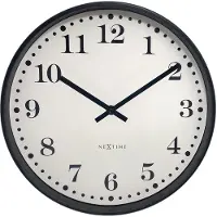 Nextime - Dickens Seinäkello 30 cm Musta/Valkoinen