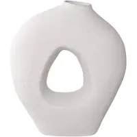 House Nordic Aina - Vase, Ceramic, White 24X10,5X27,8 Cm - White - 27.8X24X10.5CM