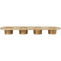 Ferm Living Soothe 4 kynttilänjalka 8x29 cm Messinkipinta