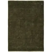 Ferm Living Firth juuttimatto Dark olive, 140x200 cm