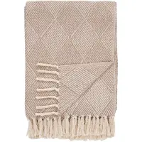 House Nordic Yva - Plaid, Taupe, 130X180 Cm - Beige - 130X180CM
