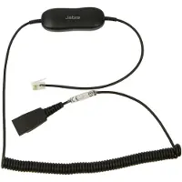 Jabra SMART CORD, QD TO RJ9, COILED, WITH 8-POSITION SWITCH CONFIGURATOR, FOR AVAYA ONE-X TELEPHONE SYSTEM ( FOR 96XX SERIES) (88001-04)
