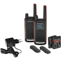 Motorola Talkabout T82, Ammattikäytön radiopuhelin (PMR), 16 kanavaa, 446 - 446.2 MHz, 10000 m, LED, Micro-USB (188068)
