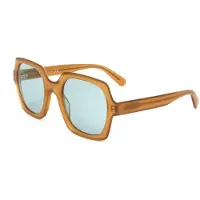 Moncler ML0203 P 54/24/145 Kiiltävä vaaleanruskea Acetate Aurinkolasit MIEHILLE ML0203 P