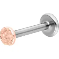 Wildcat Little Circle Hammered Labret<!--63d605695e40a--> - Ruusukultainen metalli