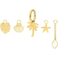 Wildcat Belly Ring Summer Beach Set - napakorusetti - Kultainen metalli, 7,0 mm