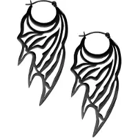 Wildcat Devil Wing Hoops<!--63da4cb700c77--> - Musta metalli
