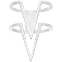 Wildcat Double Chevron - Sormus - Hopeinen metalli, 18,0 mm