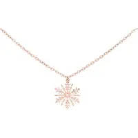 Wildcat Snowflake Necklace - kaulakoru - Ruusukultainen metalli