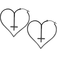 Wildcat Cross Heart Hoops - Črna